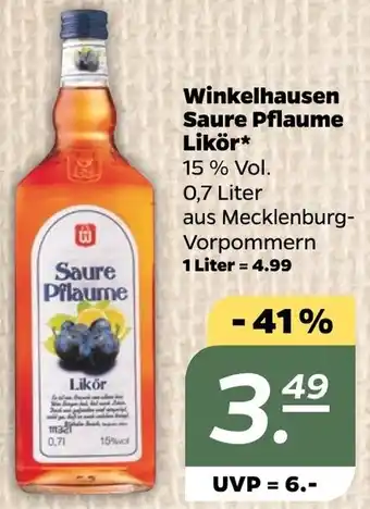 NETTO Winkelhausen Saure Pflaume Likör 0,7 Liter Angebot