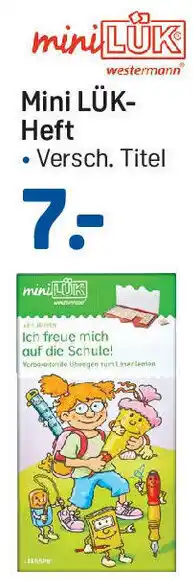 Rossmann Mini LÜK-Heft Angebot