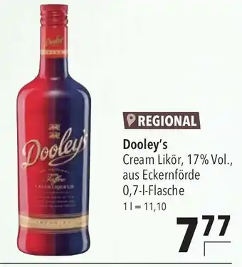 CITTI Markt Dooley's Cream Likör, 17% Vol., aus Eckernförde 0,7-l Angebot