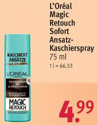 Rossmann L'Oréal Magic Retouch Sofort Ansatz-Kaschierspray 75 ml Angebot