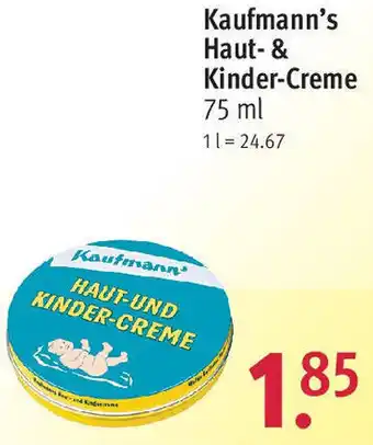 Rossmann Kaufmann's Haut- & Kinder-Creme 75 ml Angebot