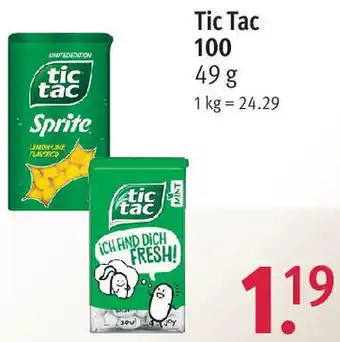 Rossmann Tic Tac 100, 49 g Angebot