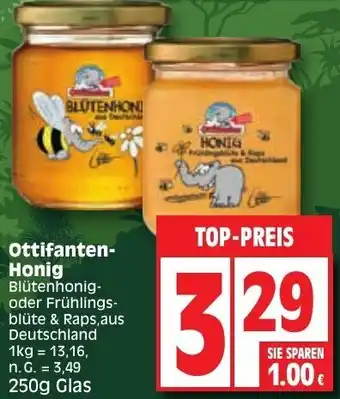 Edeka Ottifanten-Honig 250g Glas Angebot