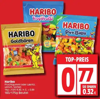 Edeka Haribo Fruchtgummi oder Lakritz 160/175g Beutel Angebot