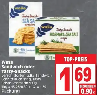 Edeka Wasa Sandwich oder Tasty-Snacks Angebot