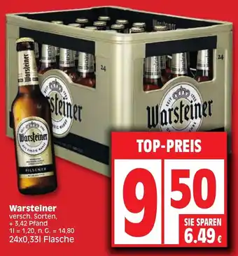 Edeka Warsteiner 24x0,33 L Flasche Angebot