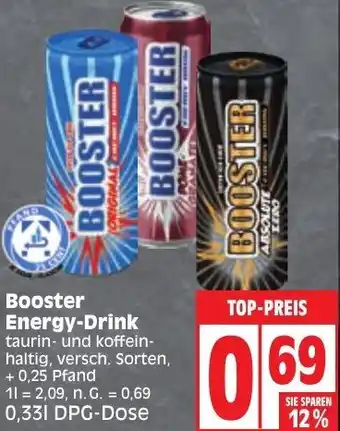 Edeka Booster Energy-Drink 0,33 L DPG Dose Angebot