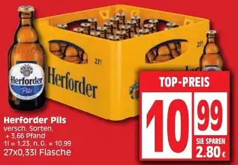 Edeka Herforder Pils 27x0,33 L Flasche Angebot