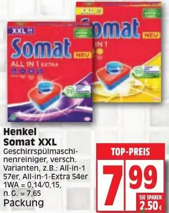 Edeka Henkel Somat XXL Geschirrspülmaschinenreiniger Angebot