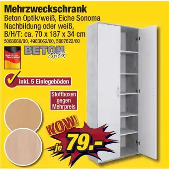 Poco Mehrzweckschrank ca. 70x187x34cm Angebot