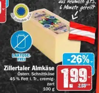 Hit Zillertaler Almkäse 100 g Angebot