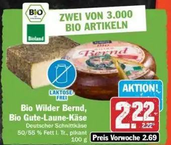 Hit Bio Wilder Bernd, Bio Gute-Laune-Käse 100 g Angebot