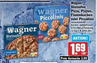 Hit Wagner Steinofen Pizza, Pizzies, Flammkuchen oder Piccolinis 270-385 g Packung Angebot