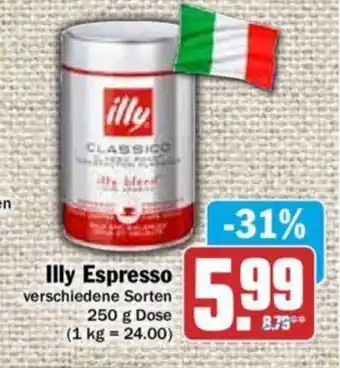 Hit Illy Espresso 250 g Dose Angebot