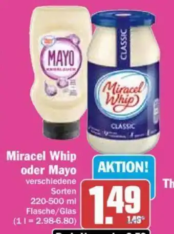 Hit Miracel Whip oder Mayo 220-500 ml Flasche/Glas Angebot