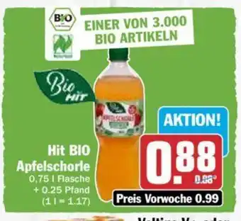 Hit Hit BIO Apfelschorle 0,75 l Flasche Angebot