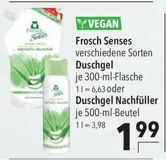 CITTI Markt Frosch Senses verschiedene Sorten Duschgel je 300-ml oder Duschgel Nachfüller je 500-ml Angebot