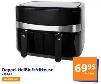 Action Doppel-Heißluftfritteuse 2x3,6 L Angebot