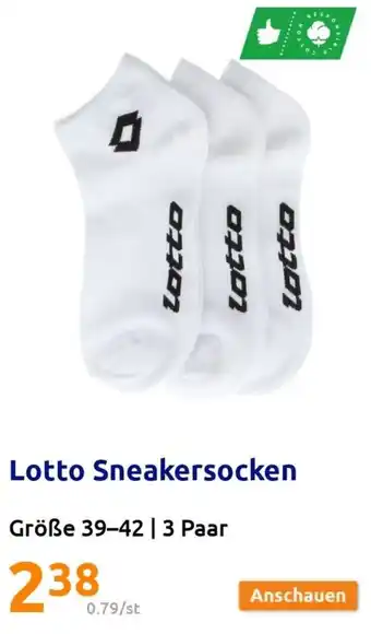 Action Lotto Sneakersocken Größe 39-42 | 3 Paar Angebot