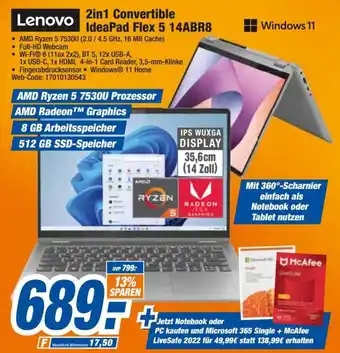 expert Octomedia Lenovo 2in1 Convertible IdeaPad Flex 5 14ABR8 Angebot