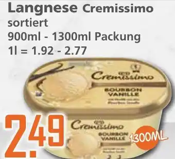 Klaas und Kock Langnese Cremissimo 900 ml-1300 ml Packung Angebot