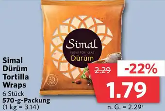 Combi Simal Dürüm Tortilla Wraps 570-g-Packung Angebot