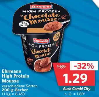 Combi Ehrmann High Protein Mousse 200-g-Becher Angebot