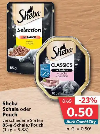 Combi Sheba Schale oder Pouch 85 g Schale/Pouch Angebot