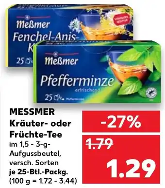 Kaufland Messmer Krauter- oder Fruchte-Tee Angebot