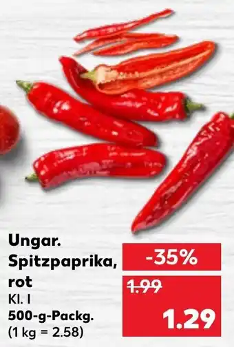 Kaufland Ungar. Spitzpaprika, rot Angebot