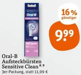 tegut Oral-B Aufsteckbürsten Sensitive Clean Angebot