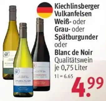 Rossmann Kiechlinsberger Vulkanfelsen Weiß- oder Grau- oder Spätburgunder oder Blanc de Noir 0,75 Liter Angebot