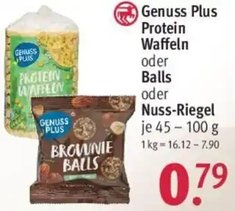 Rossmann Genuss Plus Protein Waffeln oder Balls oder Nuss-Riegel 45-100 g Angebot