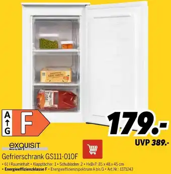 MEDIMAX exquisit Gefrierschrank GS111-010F Angebot