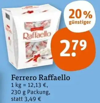 tegut Ferrero Raffaello 230 g Packung Angebot