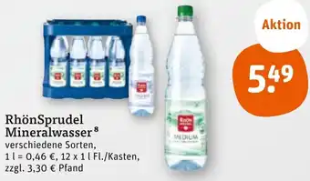 tegut RhönSprudel Mineralwasser 12x1 L Angebot