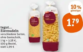 tegut tegut... Eiernudeln 500 g Beutel Angebot