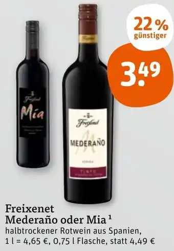 tegut Freixenet Mederaño oder Mia 0,75 L Flasche Angebot