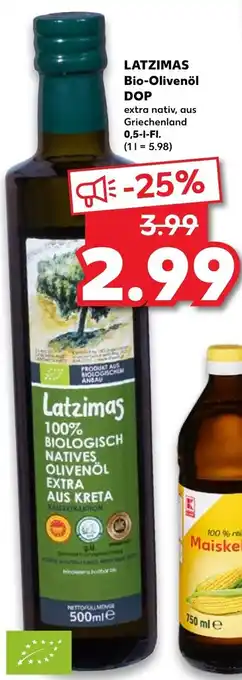 Kaufland Latzimas Bio-Oilvenol dop Angebot