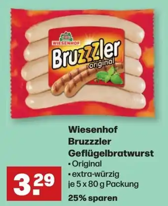 Handelshof Wiesenhof Bruzzzler Geflügelbratwurst 5x80 g Packung Angebot