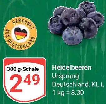 Globus Heidelbeeren 300 g-Schale Angebot