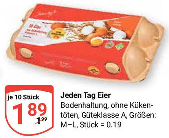 Globus Jeden Tag Eier 10 Stück Angebot