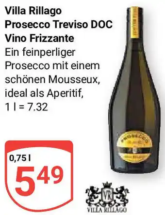 Globus Villa Rillago Prosecco Treviso DOC Vino Frizzante 0,75 L Angebot