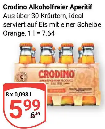 Globus Crodino Alkoholfreier Aperitif 8x0,098 L Angebot