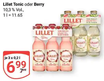 Globus Lillet Tonic oder Berry 3x0,2 L Angebot