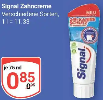 Globus Signal Zahncreme 75 ml Angebot