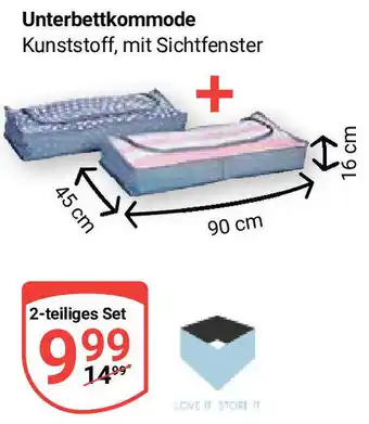 Globus Unterbettkommode 2-teiliges Set Angebot