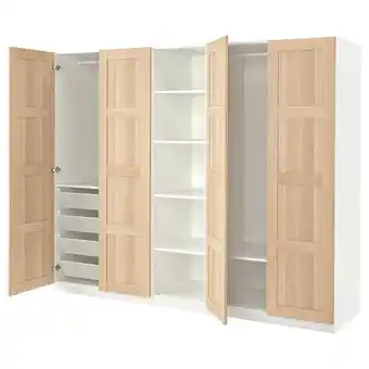 IKEA Pax / bergsbo kleiderschrank weiß/eicheneff wlas 250x60x201 cm Angebot