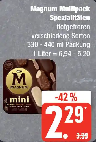 Edeka Magnum Multipack Spezialitäten 330-440 ml Packung Angebot