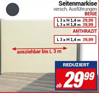 CENTERSHOP Seitenmarkise L3 x H 1,4 m Angebot